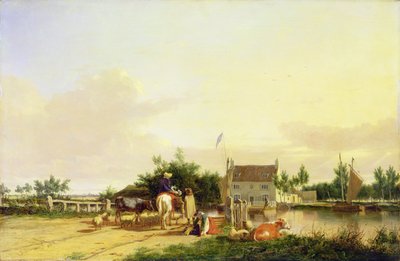 Buckenham Veerboot op de Rivier Yare, Norfolk, 1826 door Joseph Stannard